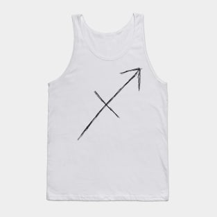 Dark and Gritty Sagittarius Zodiac Sign Tank Top